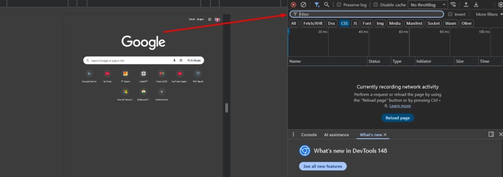 open developer option